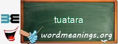 WordMeaning blackboard for tuatara